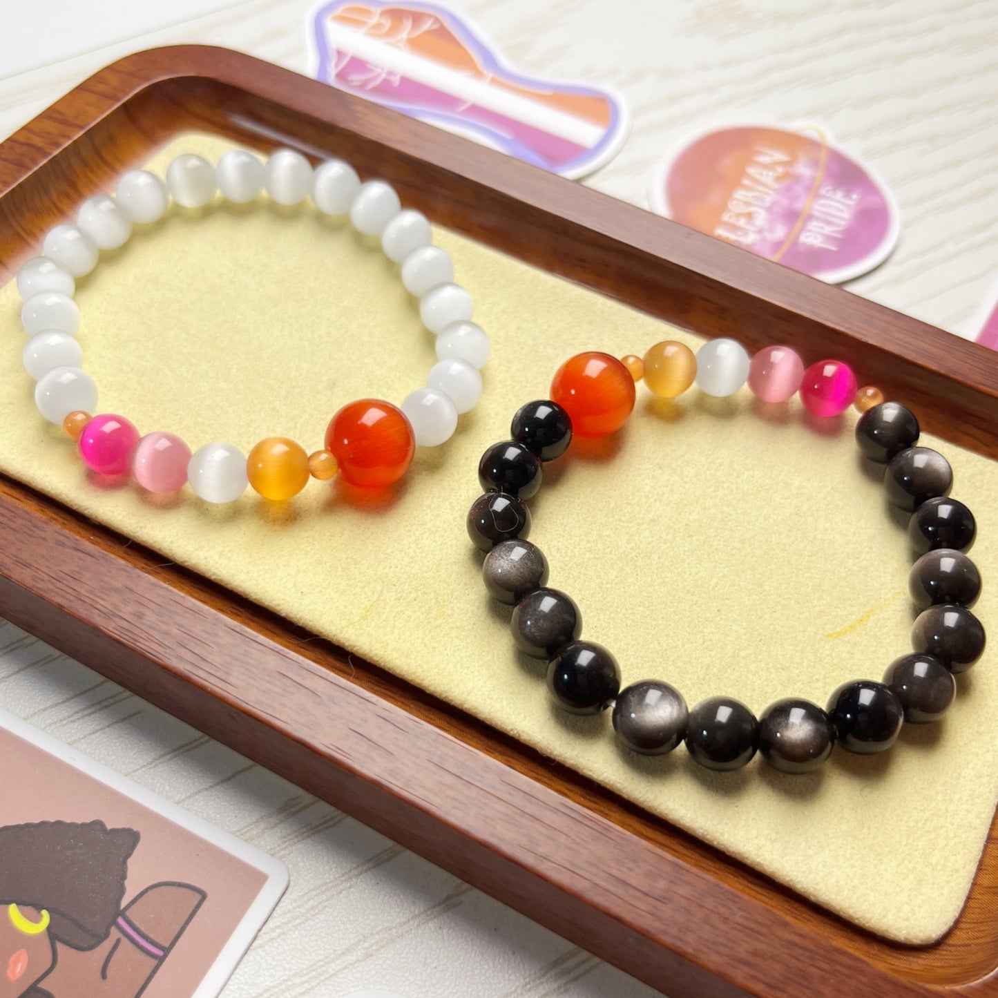 Pride Bracelet | Lesbian | Planet Cat‑eye