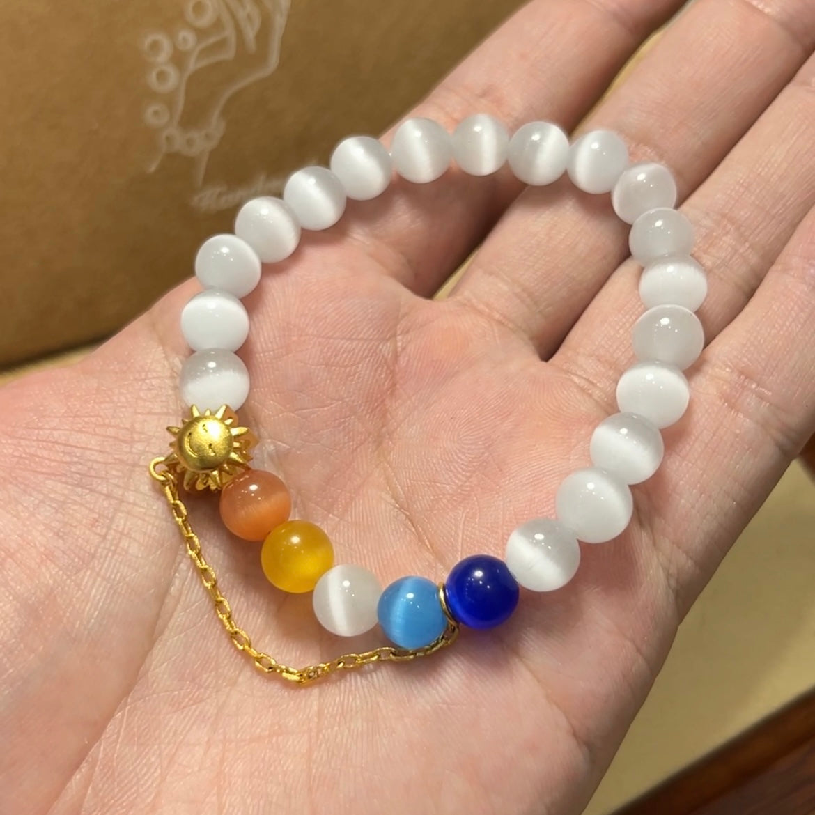 Pride Bracelet | Aro/Ace/AroAce| Sun & Moon/Silver (Color)