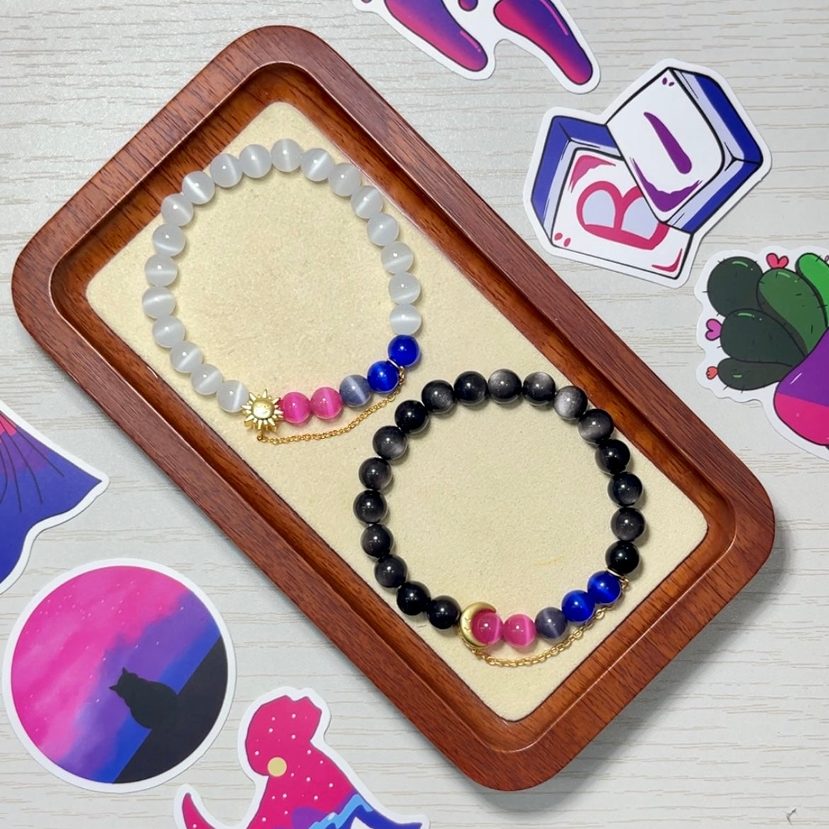 Pride Bracelet | BI | Sun & Moon/Gold (Color)