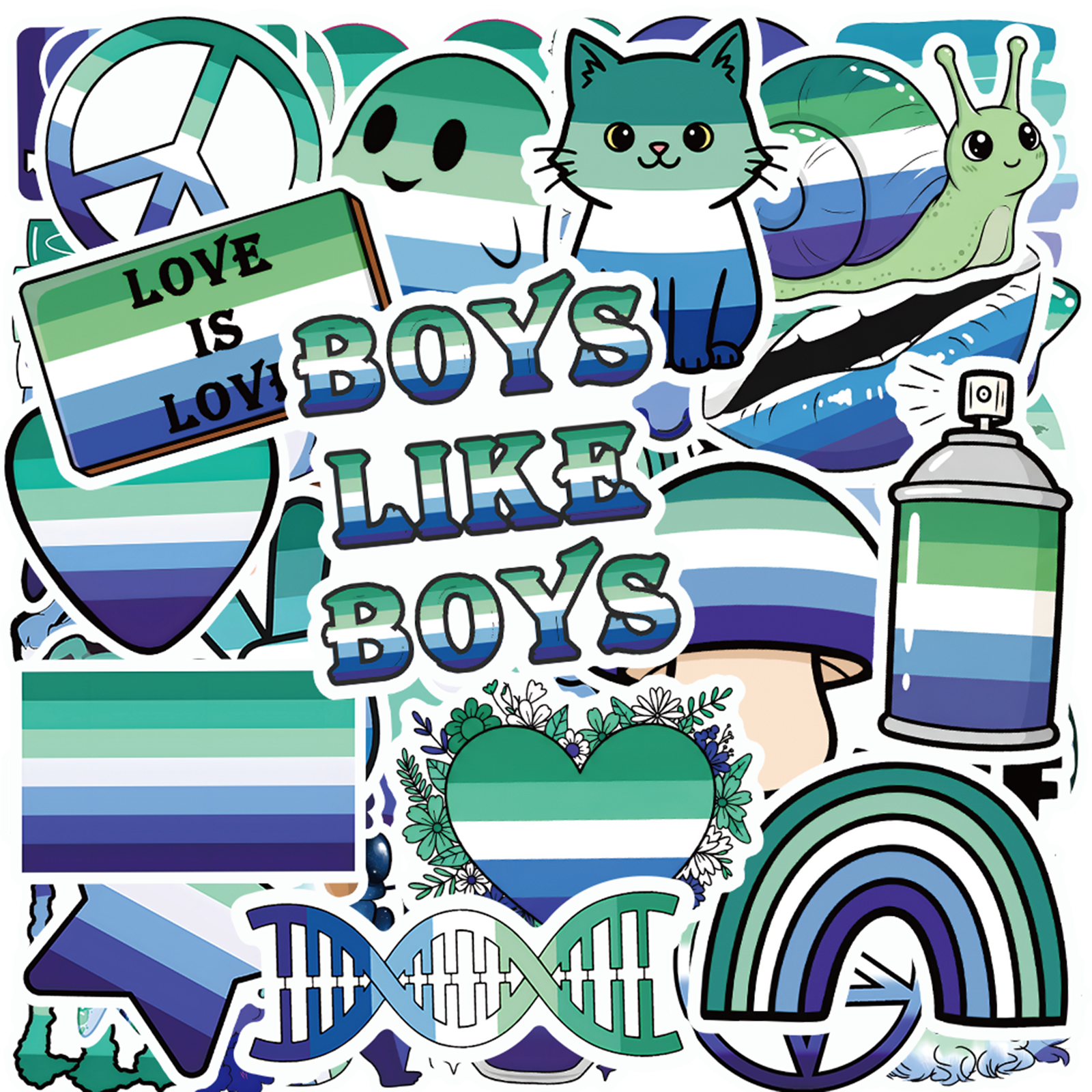 Bulk Pride Stickers | MLM Gay Pride | 50 PCS – MEPLUM Pride