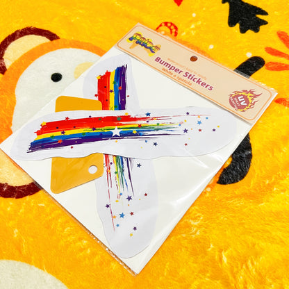 "PRIDE" Bumper Sticker Set - Rainbow Star Design