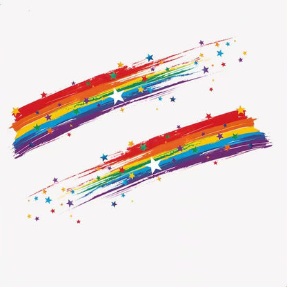 "PRIDE" Bumper Sticker Set - Rainbow Star Design