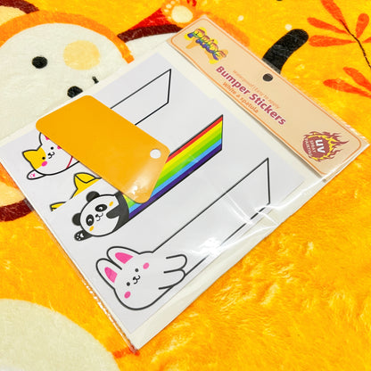 "PRIDE" Car Bumper Sticker Set - Shooting Star Animal Design