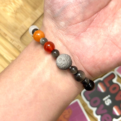 Pride Bracelet | Lesbian | Natural Stone Beads