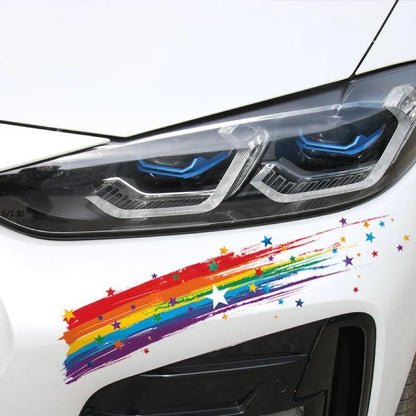 "PRIDE" Bumper Sticker Set - Rainbow Star Design