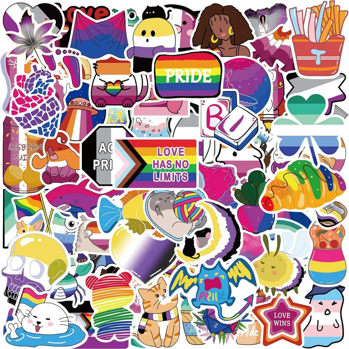 Pink Pride Sticker Bulk Pride Stickers | Assorted Pride | 100/200/300 PCS – MEPLUM Pride