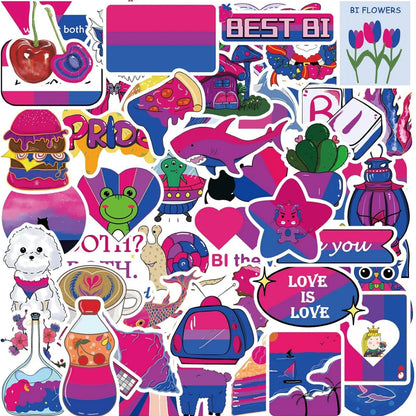 Bulk Pride Stickers | Bi Pride | 50/100 PCS