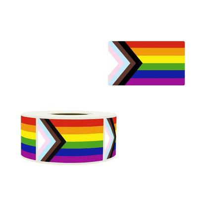 Pride Sticker Rolls | Progressive Pride | 500 Stickers/Roll
