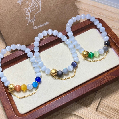 Pride Bracelet | Aro/Ace/AroAce| Sun & Moon/Silver (Color)