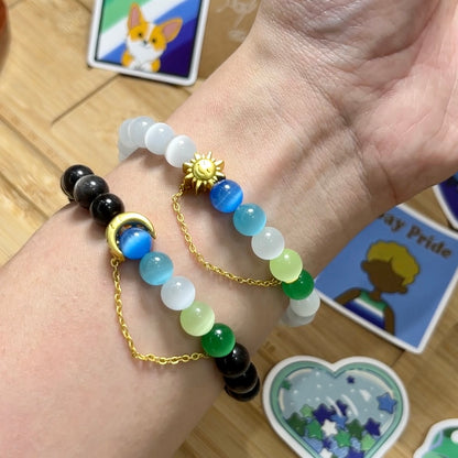 Pride Bracelet | MLM Gay | Sun & Moon/Gold (Color)