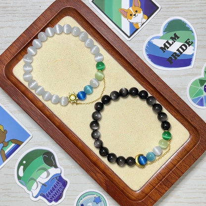 Pride Bracelet | MLM Gay | Sun & Moon/Gold (Color)