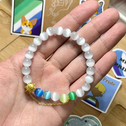 Pride Bracelet | MLM Gay | Sun & Moon/Gold (Color)