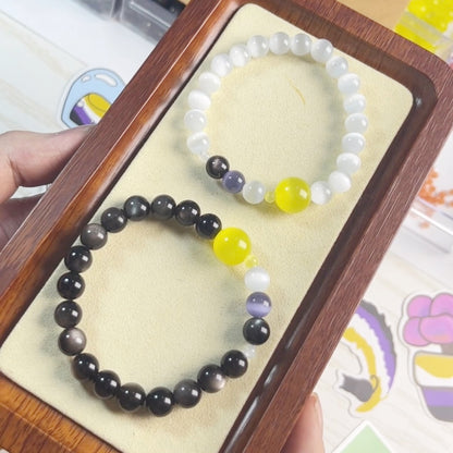 Pride Bracelet | Nonbinary | Planet Cat‑eye