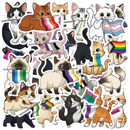 Bulk Pride Stickers | Assorted Pride | Cat | 60 PCS