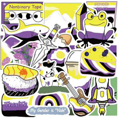 Bulk Pride Stickers | Nonbinary Pride | 50/100 PCS