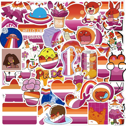 Bulk Pride Stickers | WLW Lesbian Pride | 50/100/150/200 PCS